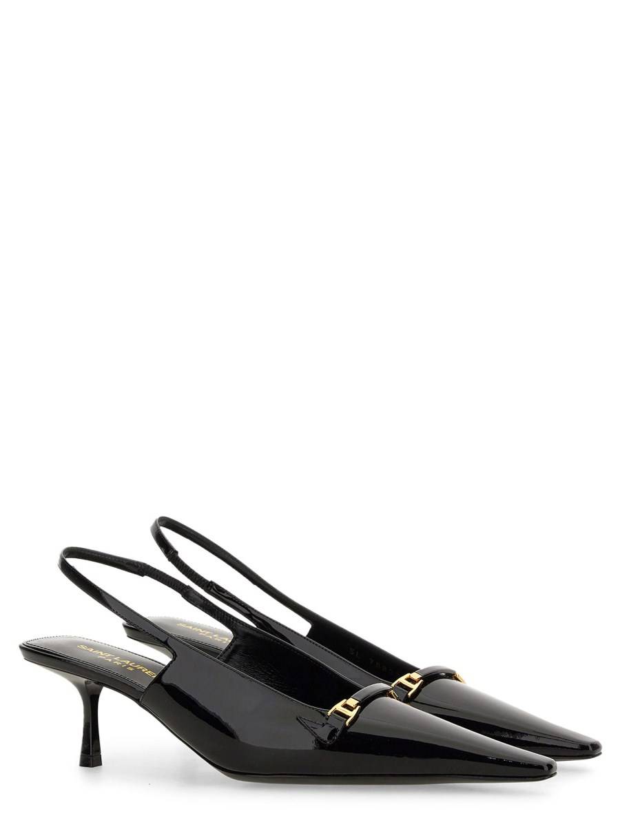 SAINT LAURENT DÉCOLLETÉ SLINGBACK CARINE IN VERNICE Latest stili