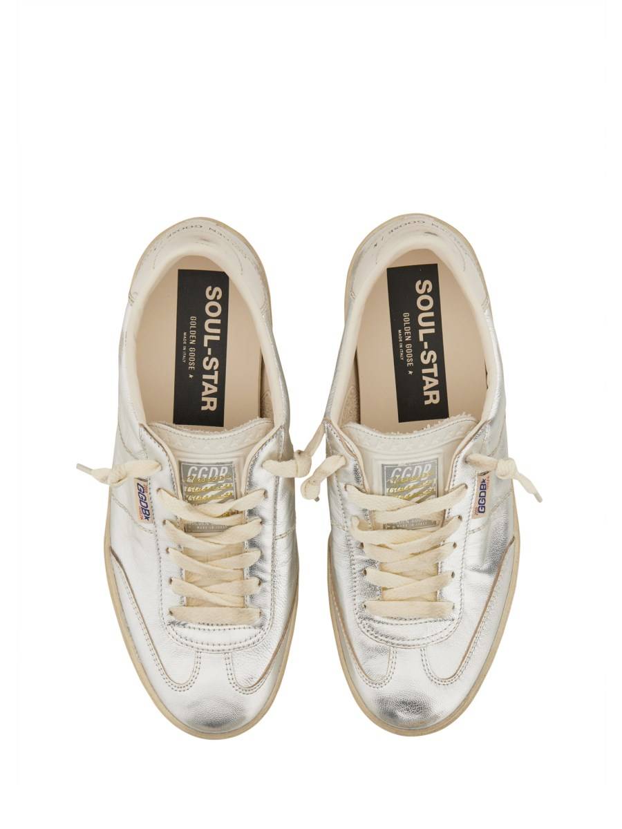 GOLDEN GOOSE SNEAKER "SOUL STAR" IN PELLE LAMINATA Ultimo giorno