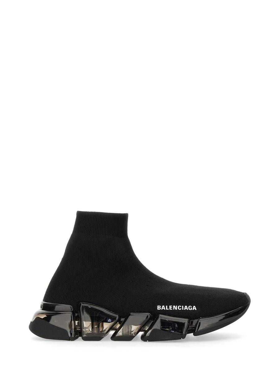 BALENCIAGA SNEAKER SPEED 2.0 FULL CLEAR SOLE IN MAGLIA RICICLATA Spedizione Gratuita