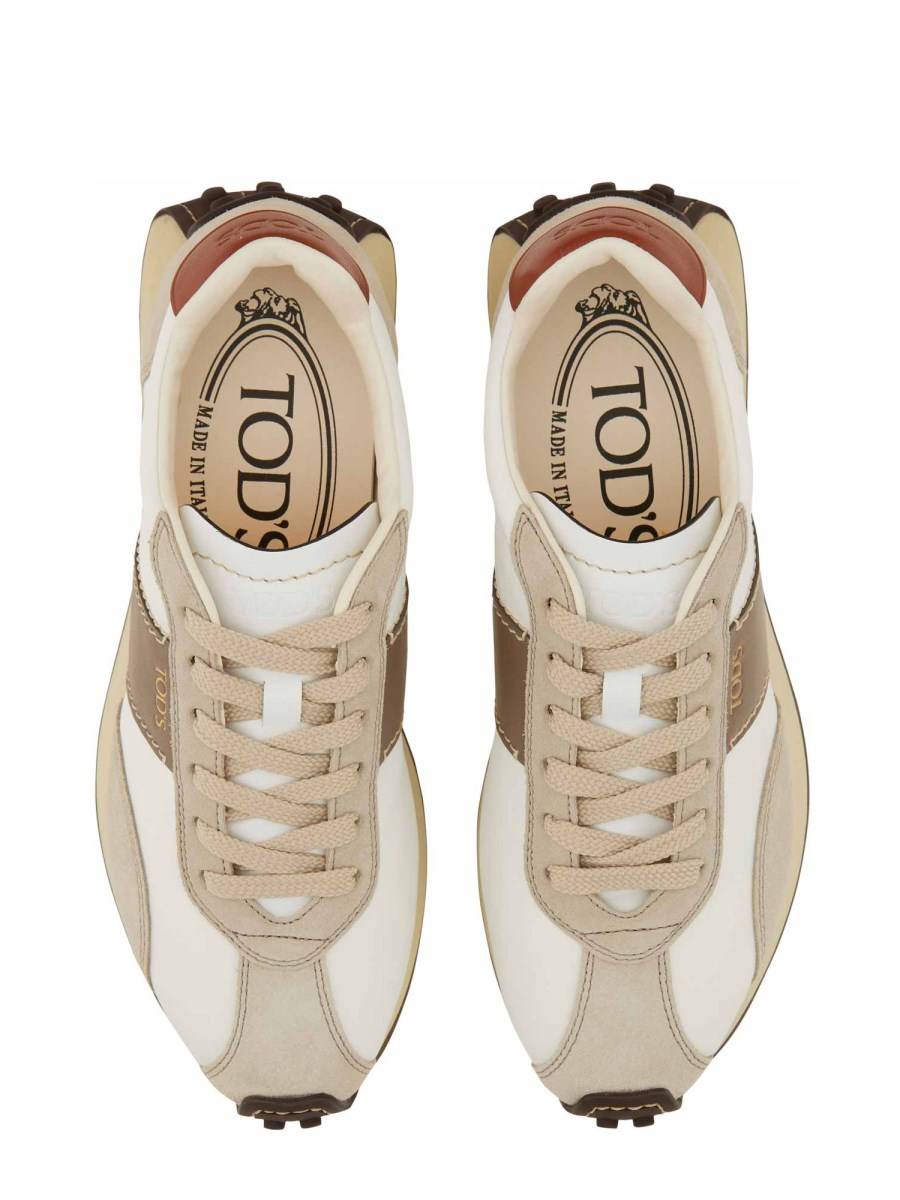 TOD&#39;S SNEAKER IN PELLE E TESSUTO Shopping Online