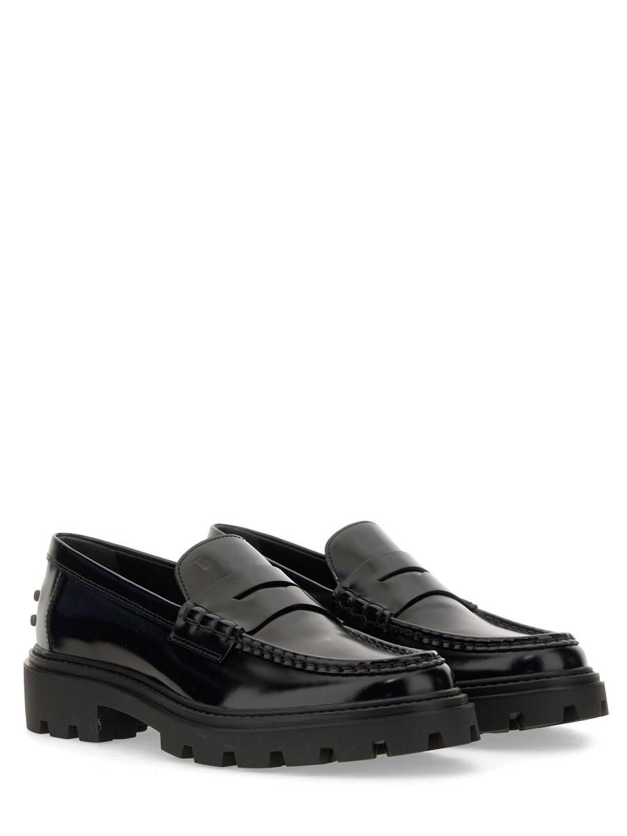TOD&#39;S MOCASSINO IN PELLE CON LOGO Offerta esclusiva