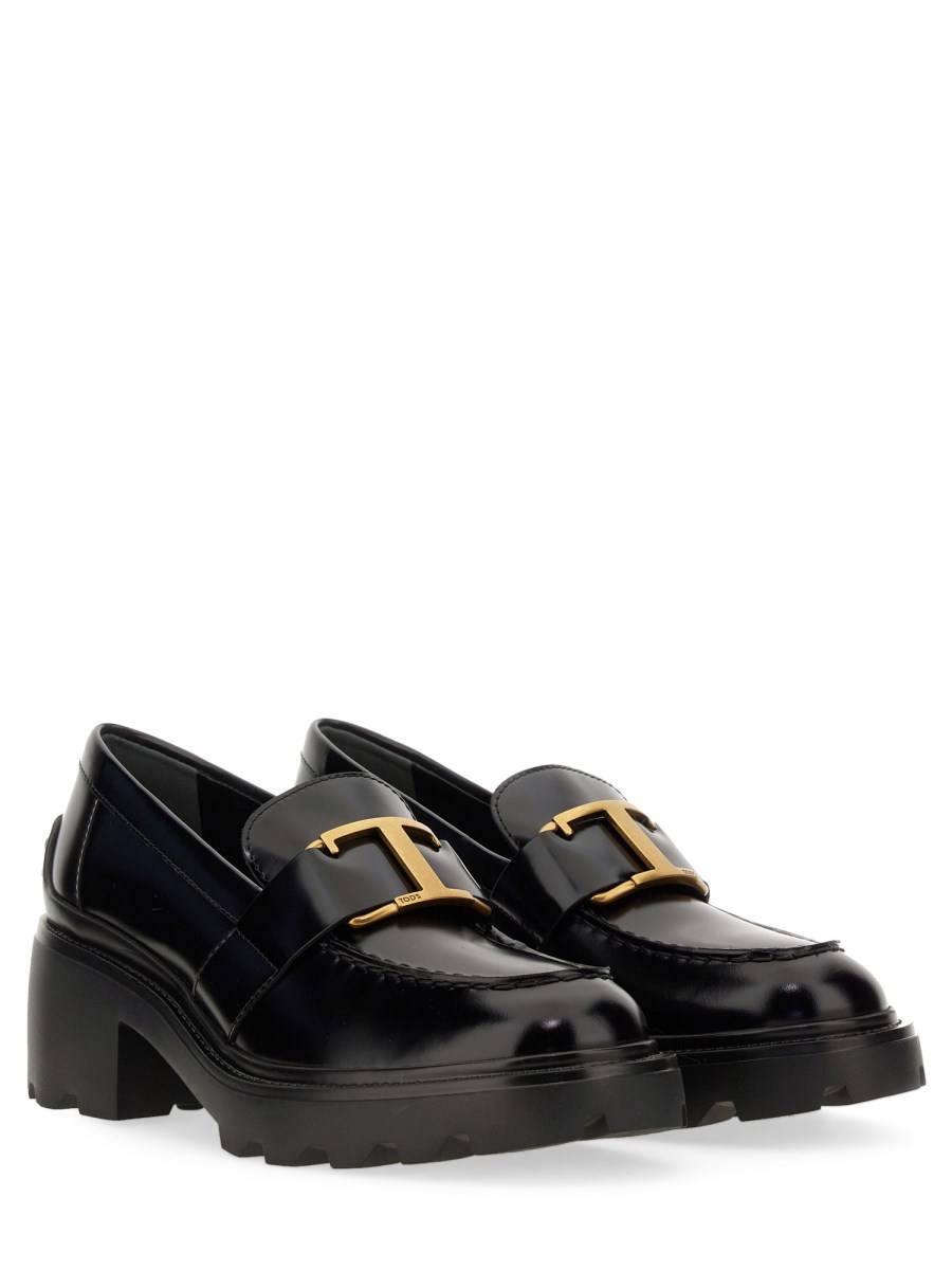 TOD&#39;S MOCASSINO CON LOGO IN PELLE Vendite stagionali