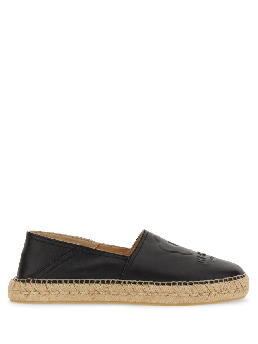 KENZO ESPADRILLA CON LOGO IN PELLE Vendita calda