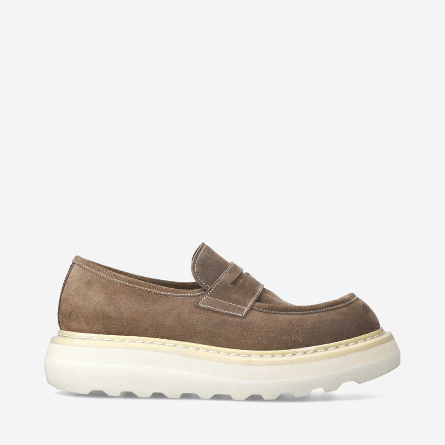 Premiata Mocassini Over Cal 32161A in camoscio