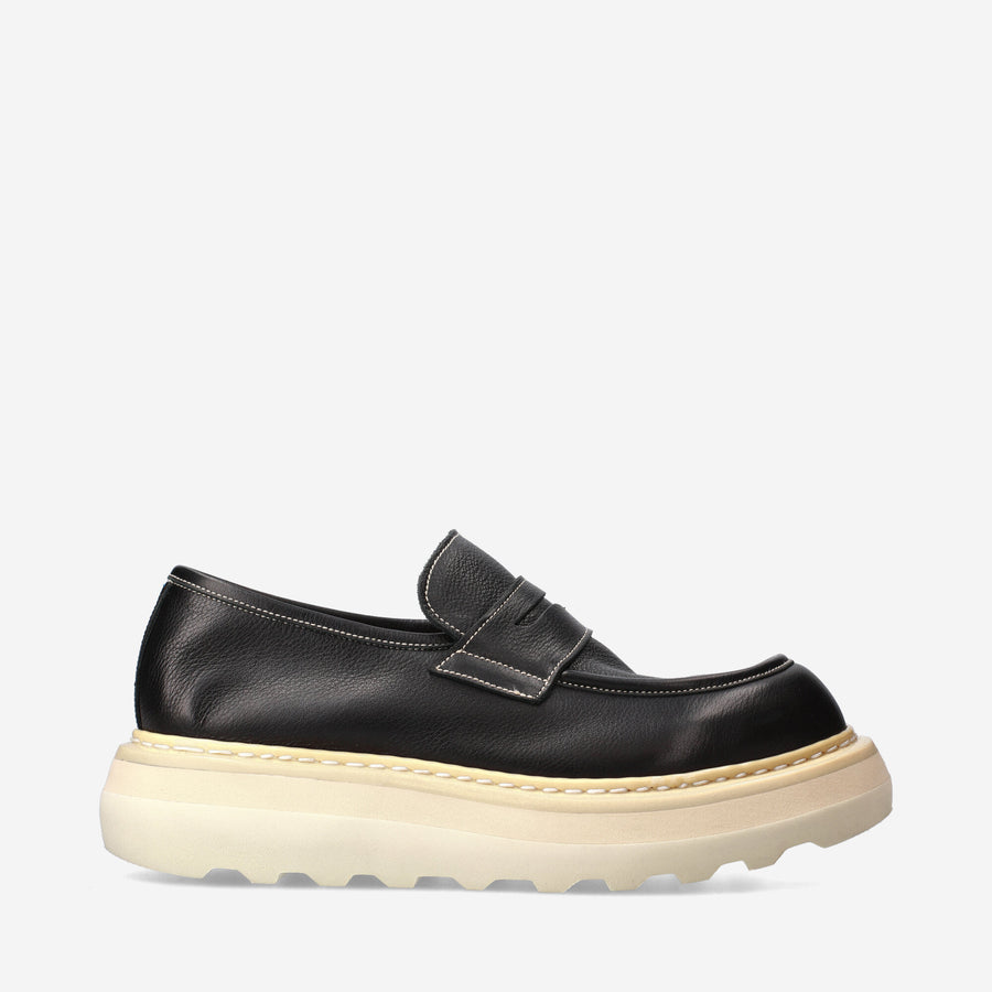 Premiata Mocassini Over Cal 32161B in vitello Sconto