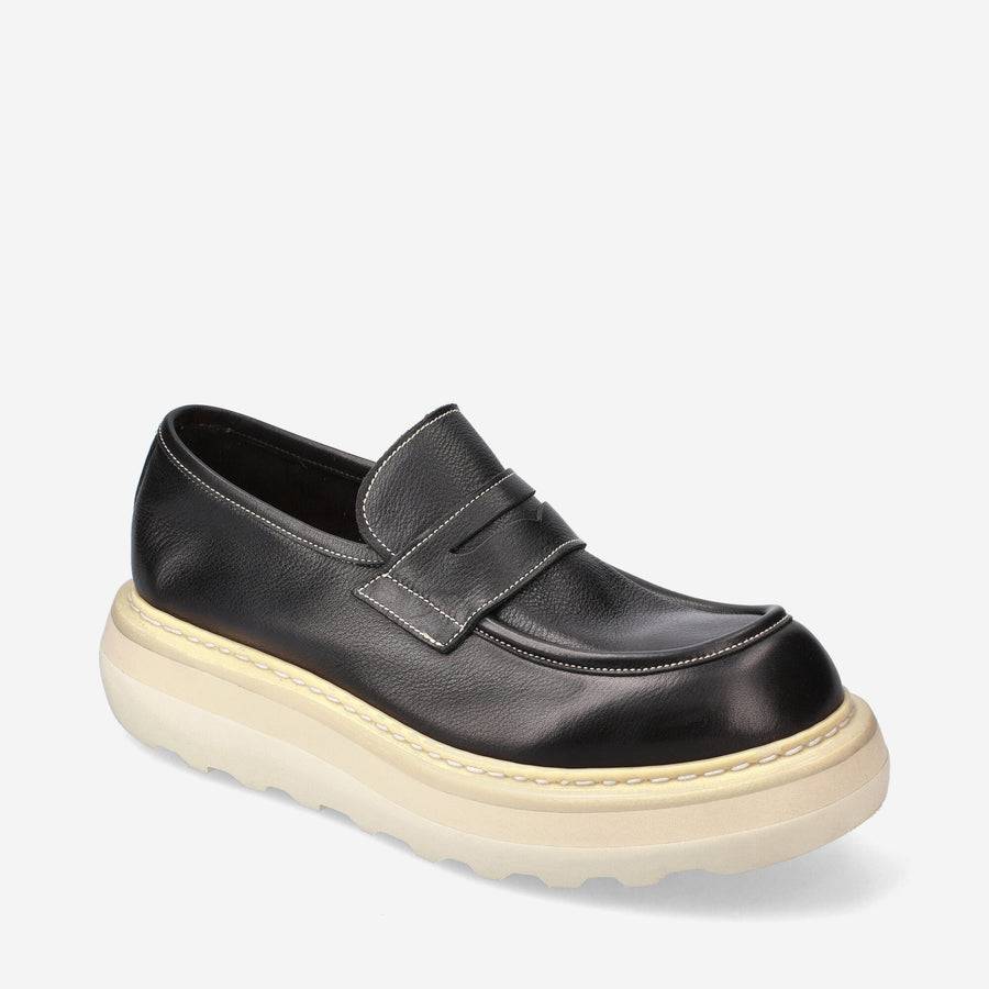 Premiata Mocassini Over Cal 32161B in vitello Sconto