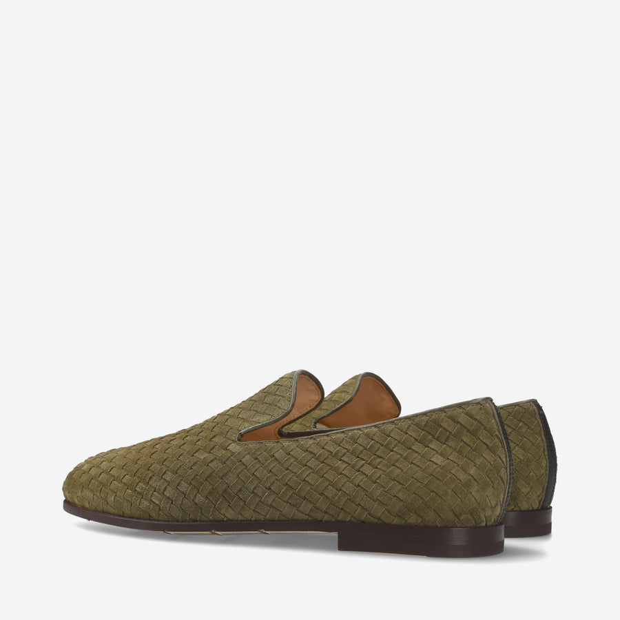 Premiata Slip-on Arden 32154G in camoscio intrecciato Soddisfazione Garantita