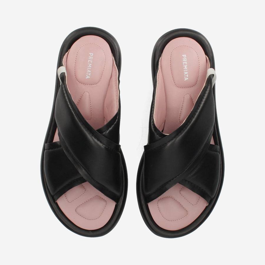 Premiata Sandali soft M6726A con zeppa in nappa imbottita Offerta settimanale