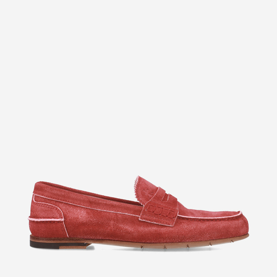 Premiata Mocassini M6780B in suede cardinale Solo un giorno rimasto