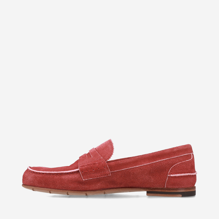 Premiata Mocassini M6780B in suede cardinale Solo un giorno rimasto