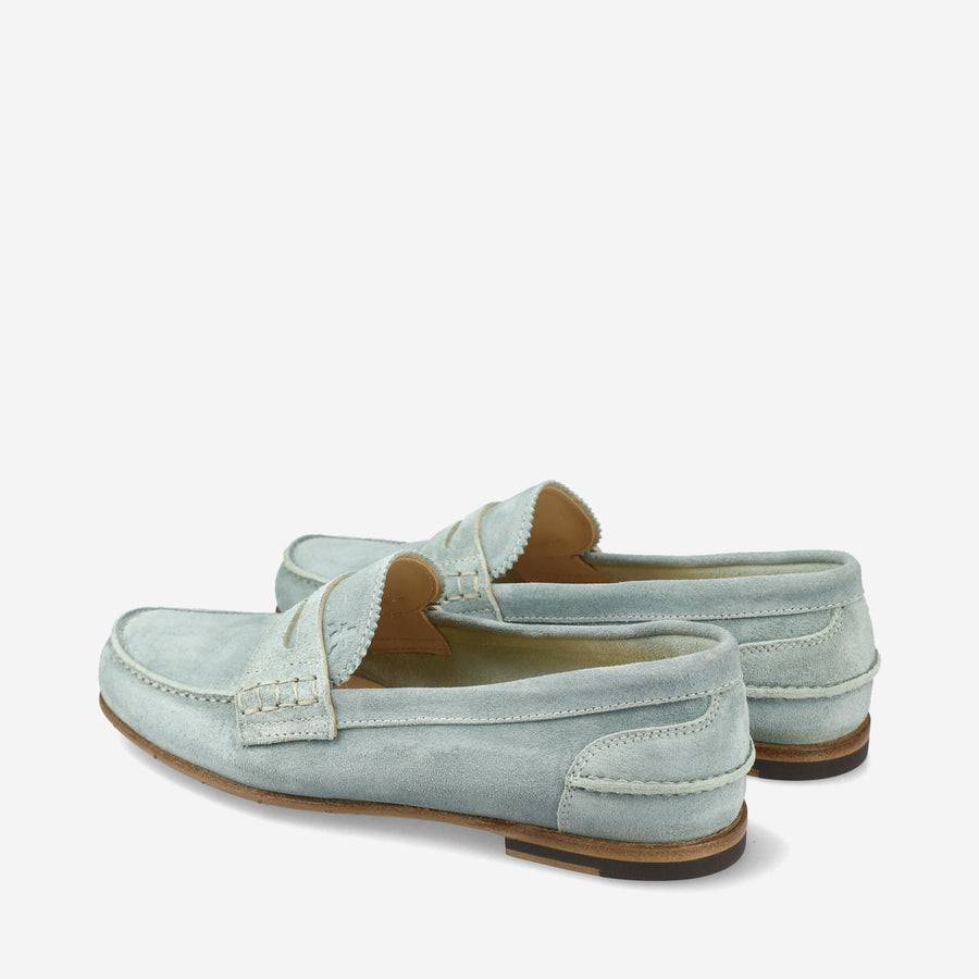 Premiata Mocassini M6780A in suede alga Super sconto