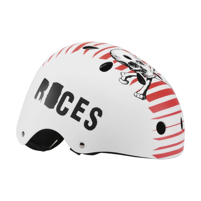 Roces CE SKULL 800 AGGRESSIVE HELMET mat white red Negozio