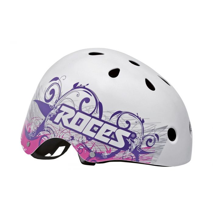 Roces TATTOO AGGRESSIVE HELMET mat white violet In Saldo