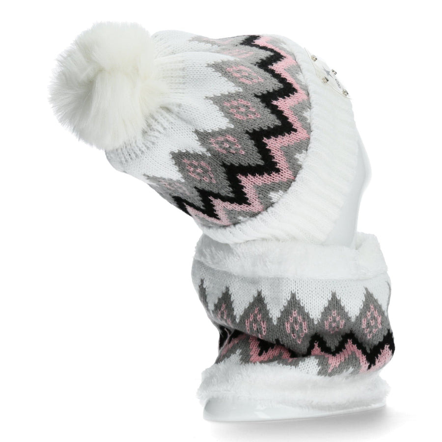 Scarpe Vita Duo Bonnet et cache cou blanc à motifs Affare Del Giorno