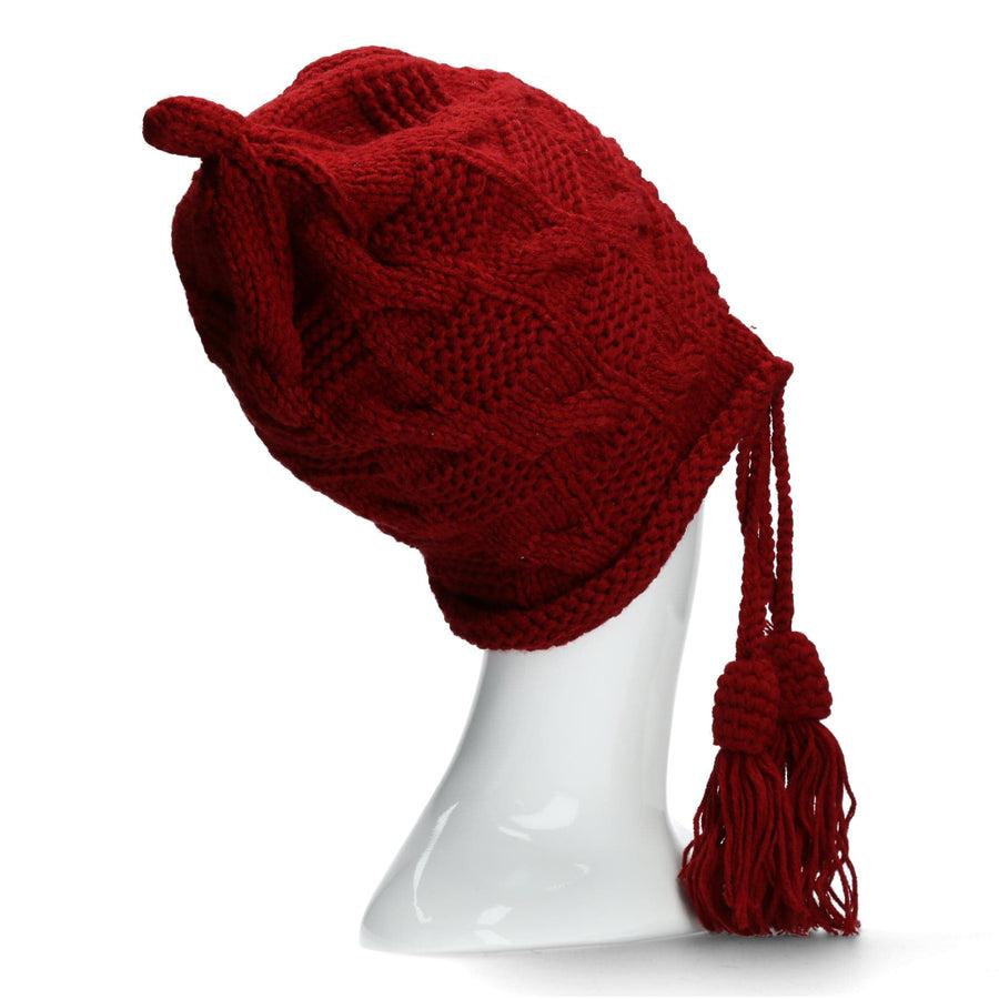 Scarpe Vita Bonnet ethnique en tricot rouge Saldi