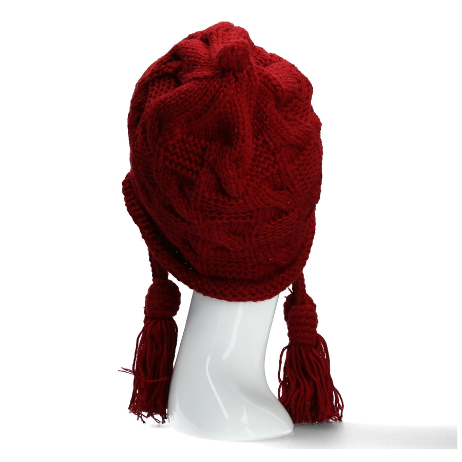 Scarpe Vita Bonnet ethnique en tricot rouge Saldi
