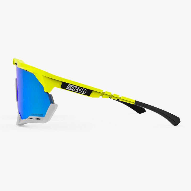 Scicon Aeroshade XL Occhiali Ciclismo Giallo Fluo/Blu Economico