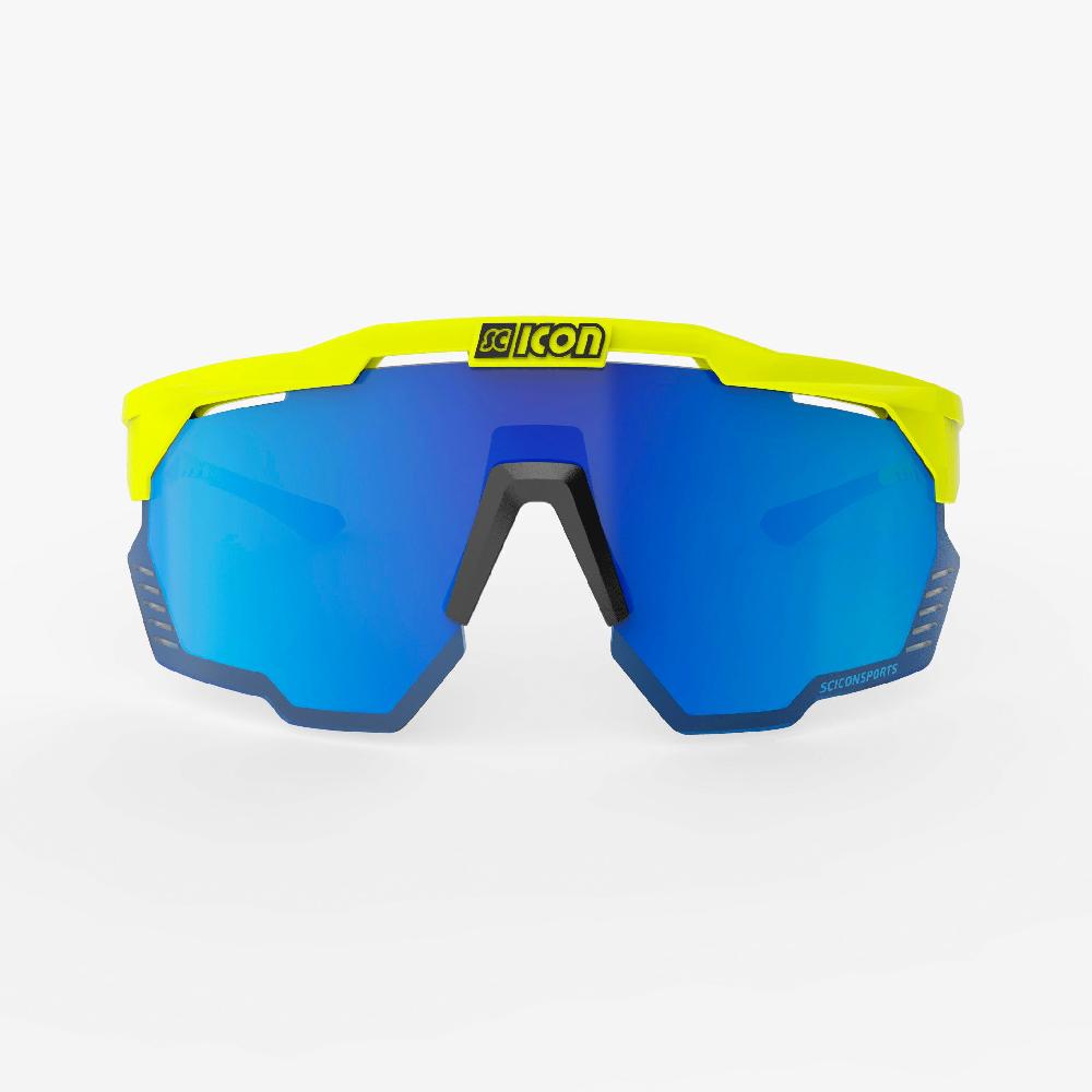 Scicon Aeroshade Kunken Occhiali Ciclismo Giallo Fluo/Blu Online
