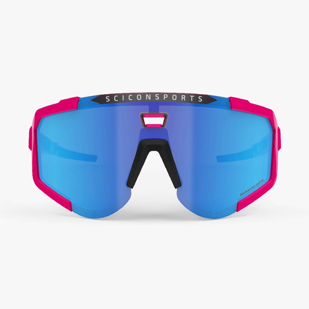 Scicon Occhiali Sportivi Aeroscope Rosa Fluo/Blu Saldi Di Fabbrica