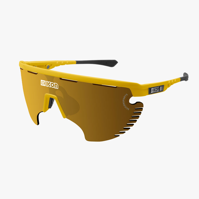 Scicon Occhiali Sportivi Aerowing Lamon Gialla/Lente Bronzo Specchiata
