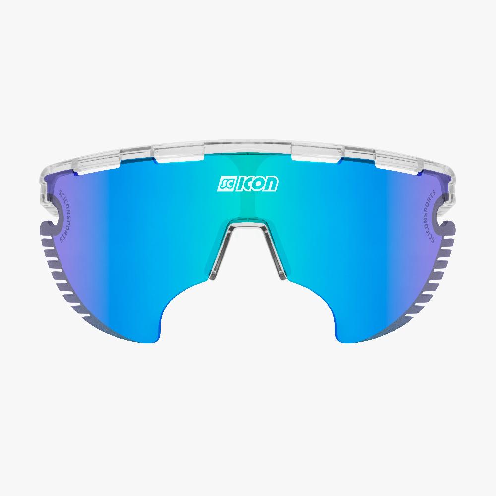 Scicon Occhiali Sportivi Aerowing Lamon Cristallo/Lente Blu Consegna Veloce