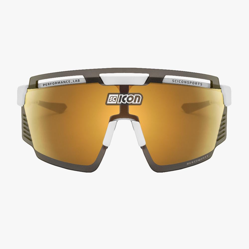 Scicon Aerowatt Occhiali Sportivi Bianco/Bronzo Convenienza
