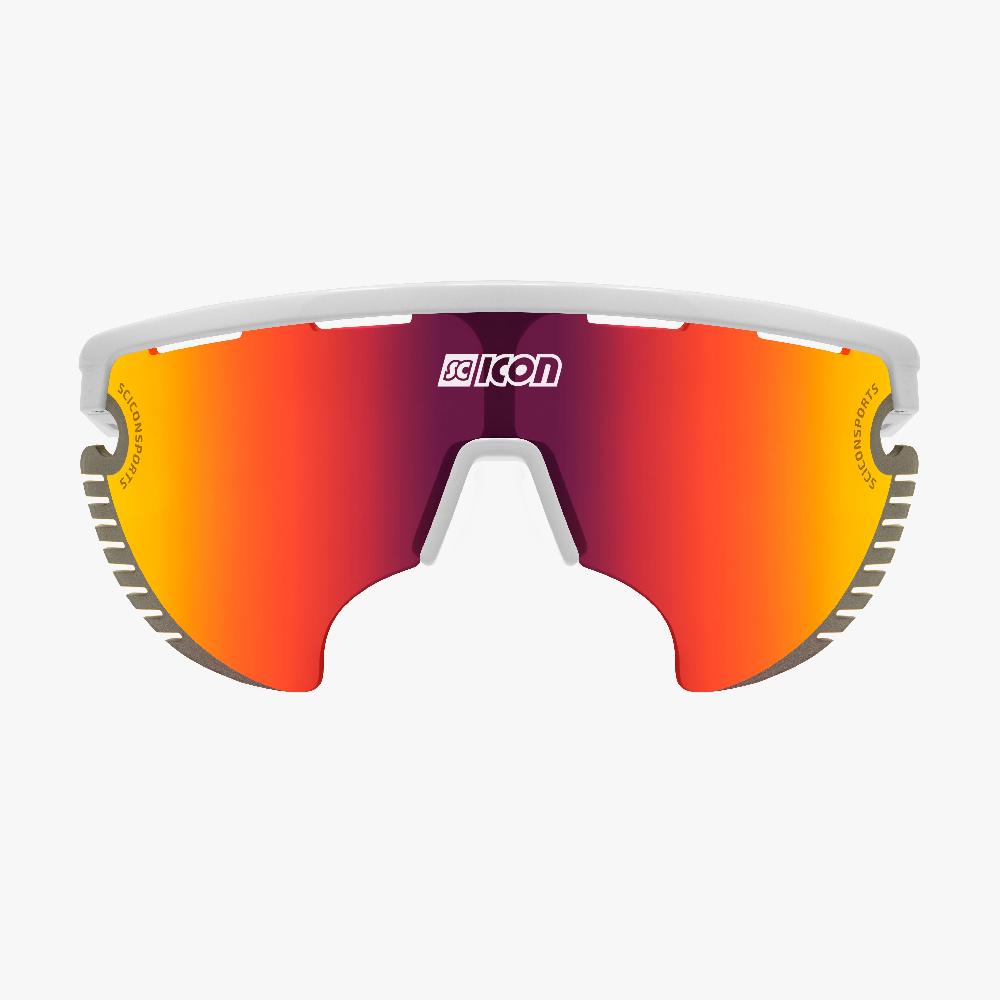 Scicon Occhiali Sportivi Aerowing Lamon Bianchi/Lente Rossa Specchiata Online