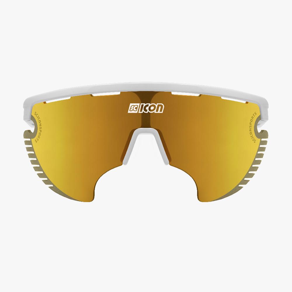 Scicon Occhiali Sportivi Aerowing Lamon Bianchi/Lente Bronzo Specchiata Hotsell