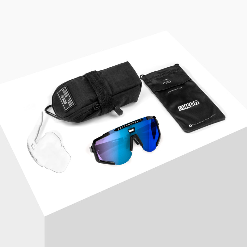 Scicon Occhiali Sportivi Aeroscope Nero/Blu Consegna Veloce