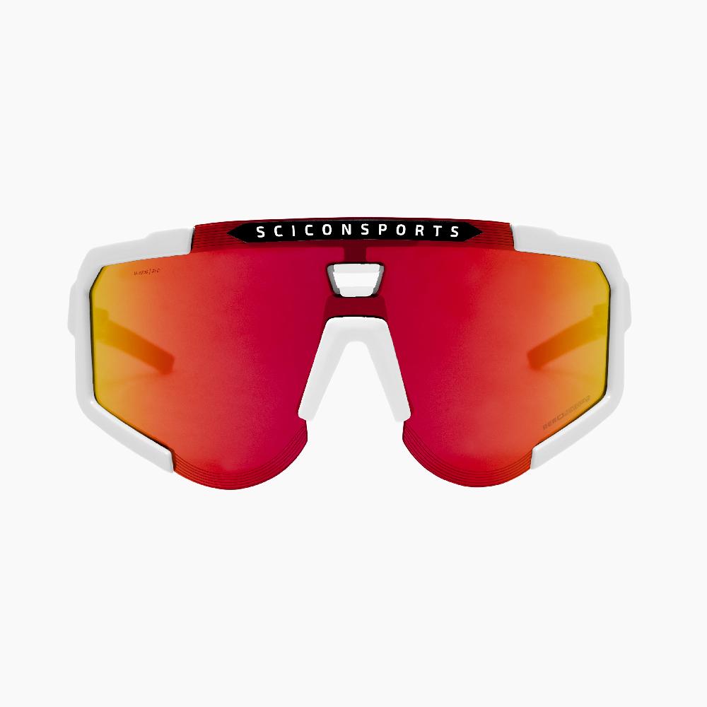 Scicon Occhiali Sportivi Aeroscope Bianco/Rosso Prezzo Ridotto