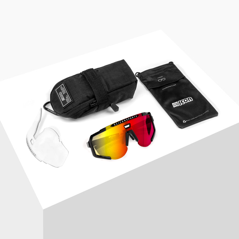 Scicon Occhiali Sportivi Aeroscope Bianco/Rosso Prezzo Ridotto
