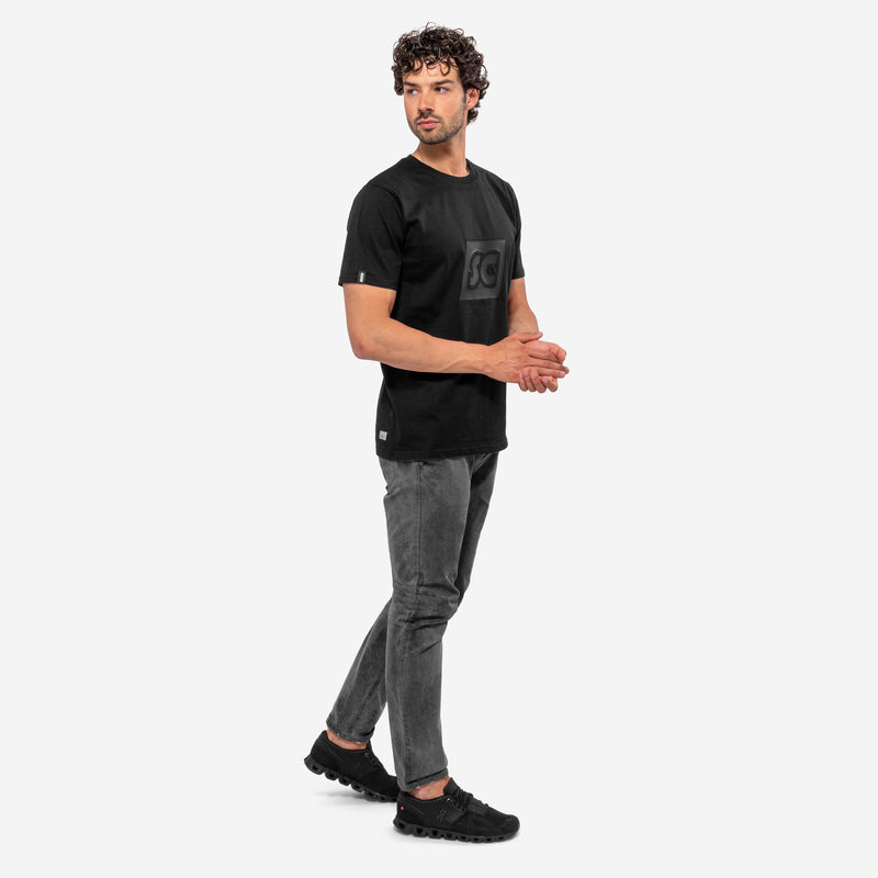 Scicon Maglietta Monogram SC Nera Sostegno trimestrale