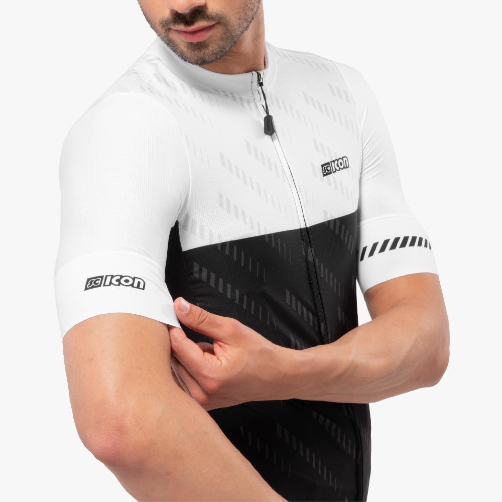 Scicon Maglia Ciclismo X-Over Reflex Nera/Bianca Pezzi Unici
