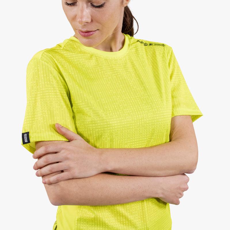 Scicon T-shirt Tecnica X-Over Gialla Fluorescente Vendite Flash