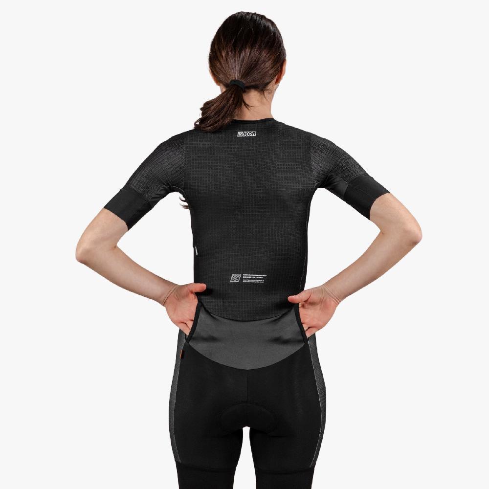 Scicon Body da Triathlon maniche corte donna Nero Only for today