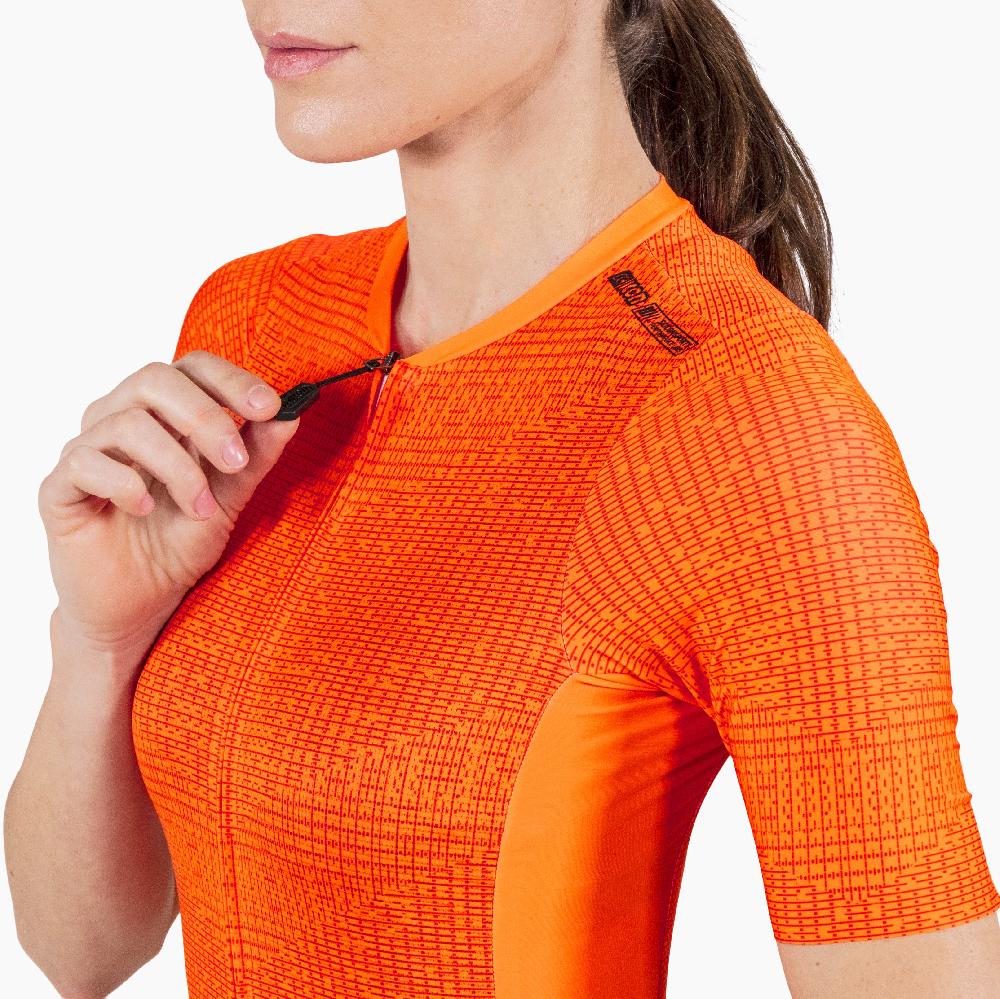 Scicon Maglia Ciclismo Donna 9.5- X-Over Arancione Trasporto libero internazionale
