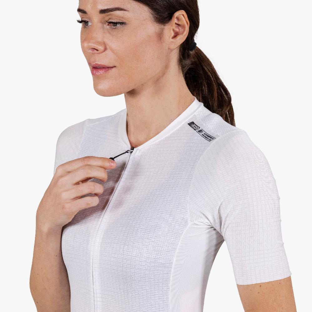 Scicon Maglia Ciclismo Donna 9.5- X-Over Bianca Limitato a 3 giorni