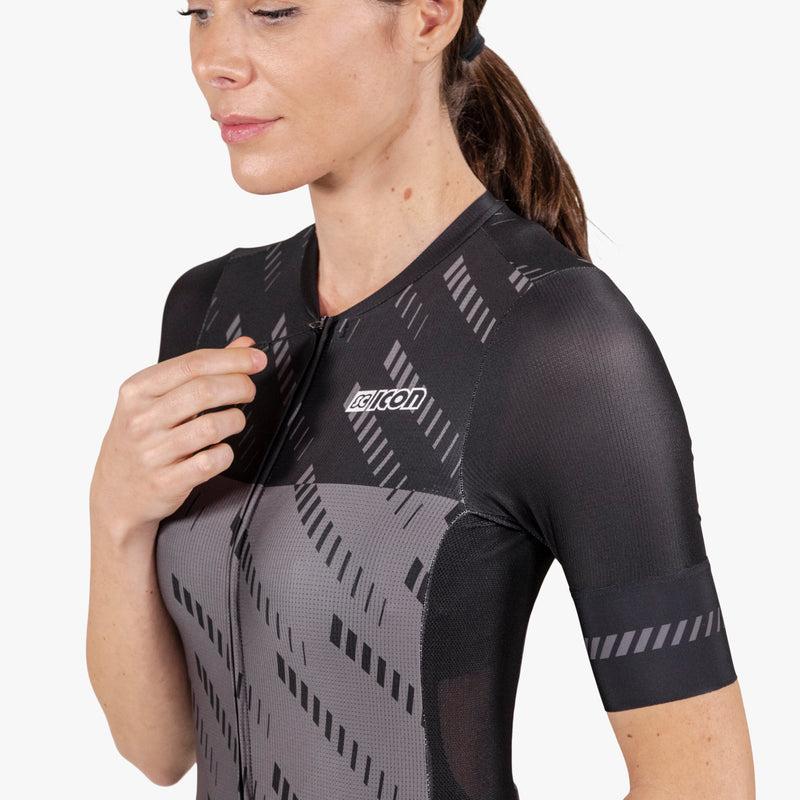 Scicon Maglia Ciclismo Donna X-Over Reflex Nera Black Friday Prezzi