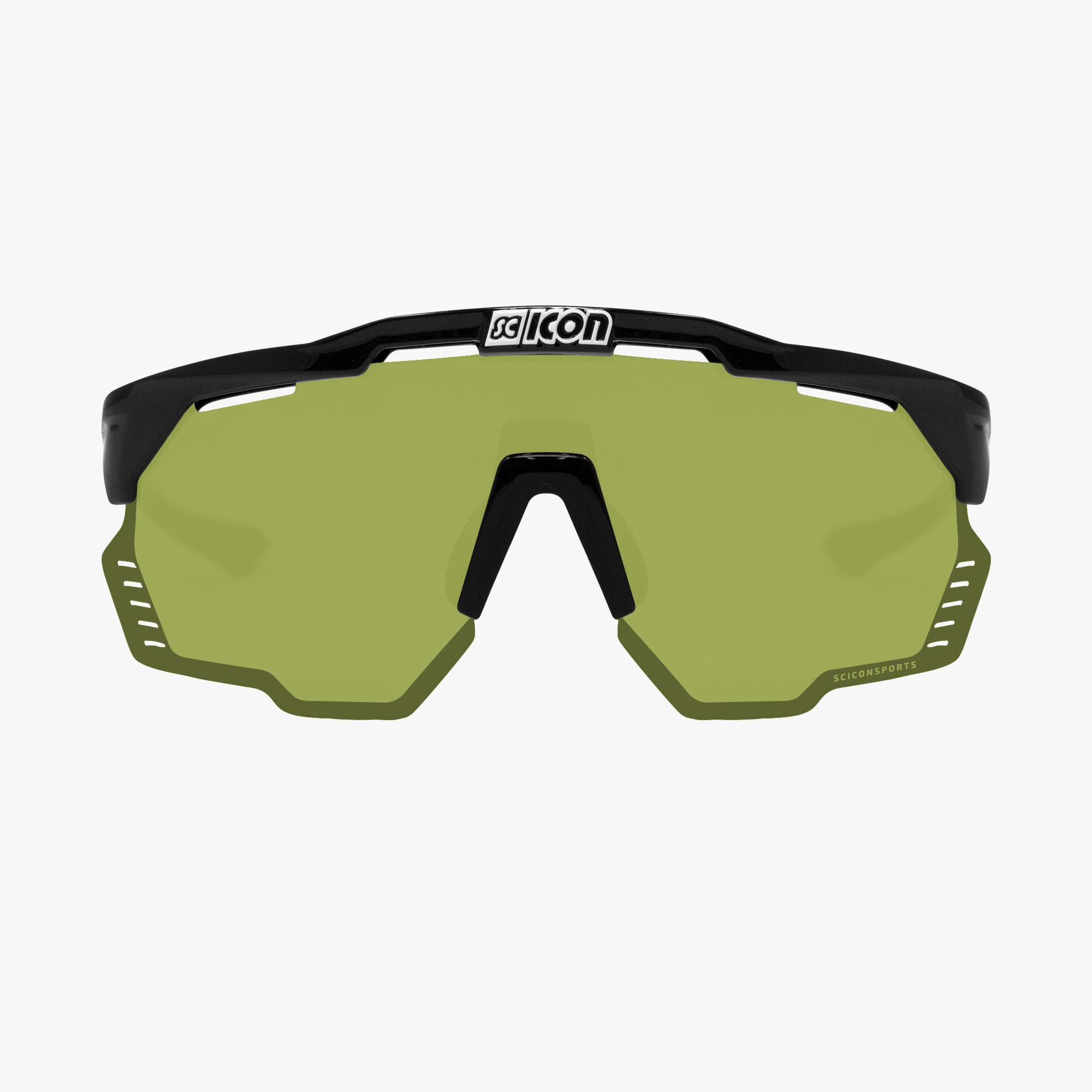 Scicon Occhiali Sportivi Aeroshade Kunken Nero/Verde Duty-free