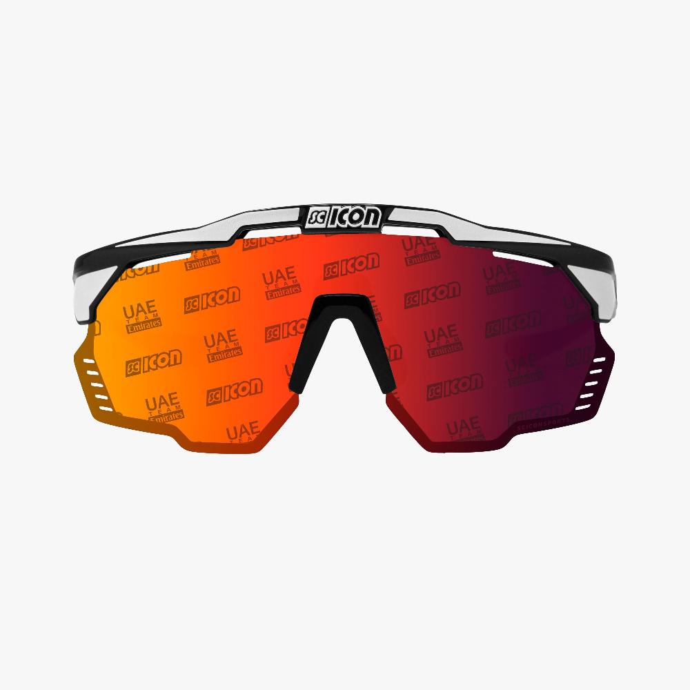 Scicon Occhiali Sportivi Aeroshade Kunken Nero Bianco/Lenti Rosse Qualità Garantita