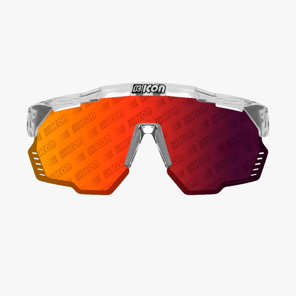 Scicon Occhiali Sportivi Aeroshade Kunken Cristallo/Lenti Rosse Consegna Veloce