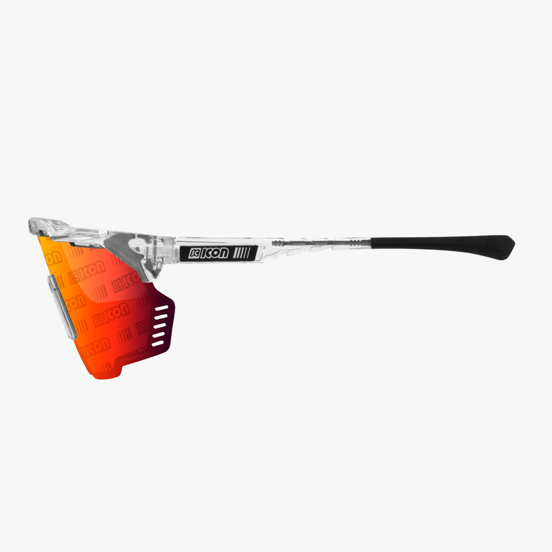 Scicon Occhiali Sportivi Aeroshade Kunken Cristallo/Lenti Rosse Consegna Veloce