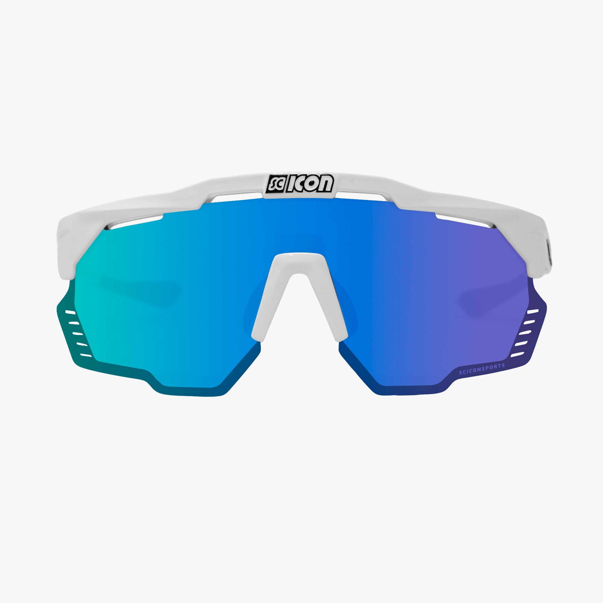 Scicon Aeroshade Kunken Occhiali Ciclismo Bianco/Blu In Saldo