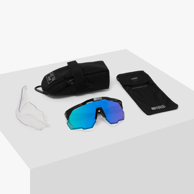Scicon Aeroshade Kunken Occhiali Ciclismo Cristallo/Blu Nuova