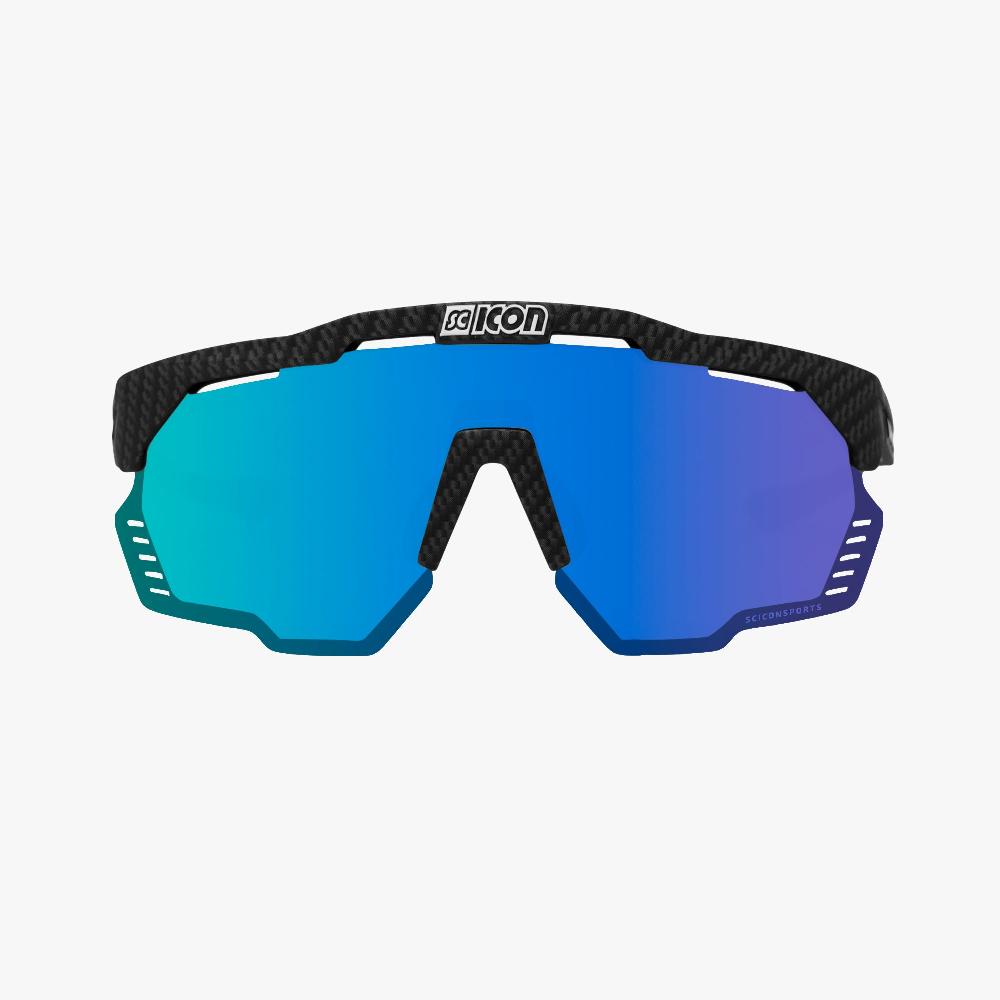 Scicon Aeroshade Kunken Occhiali Ciclismo Carbon Opaco/Blu Moda