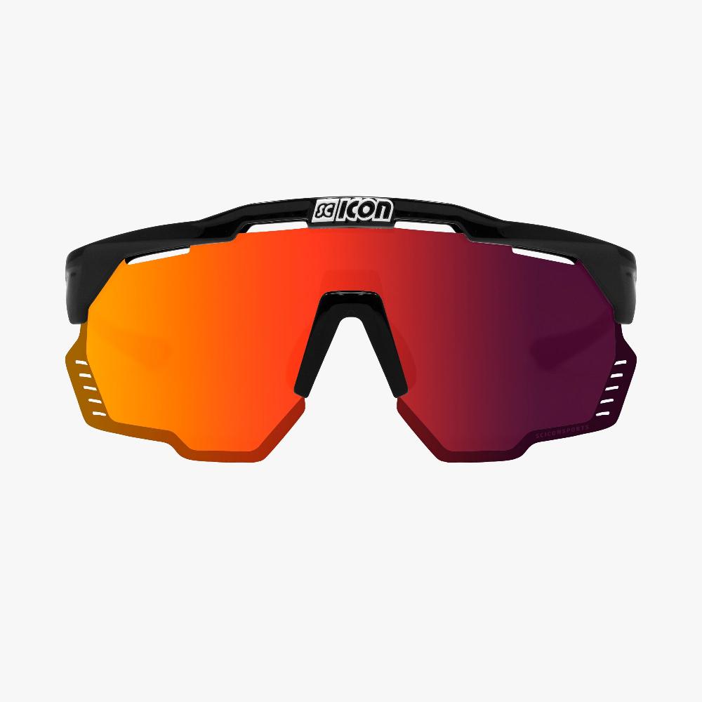 Scicon Aeroshade Kunken Occhiali Ciclismo Nero/Rosso Sconto di tempo limitato