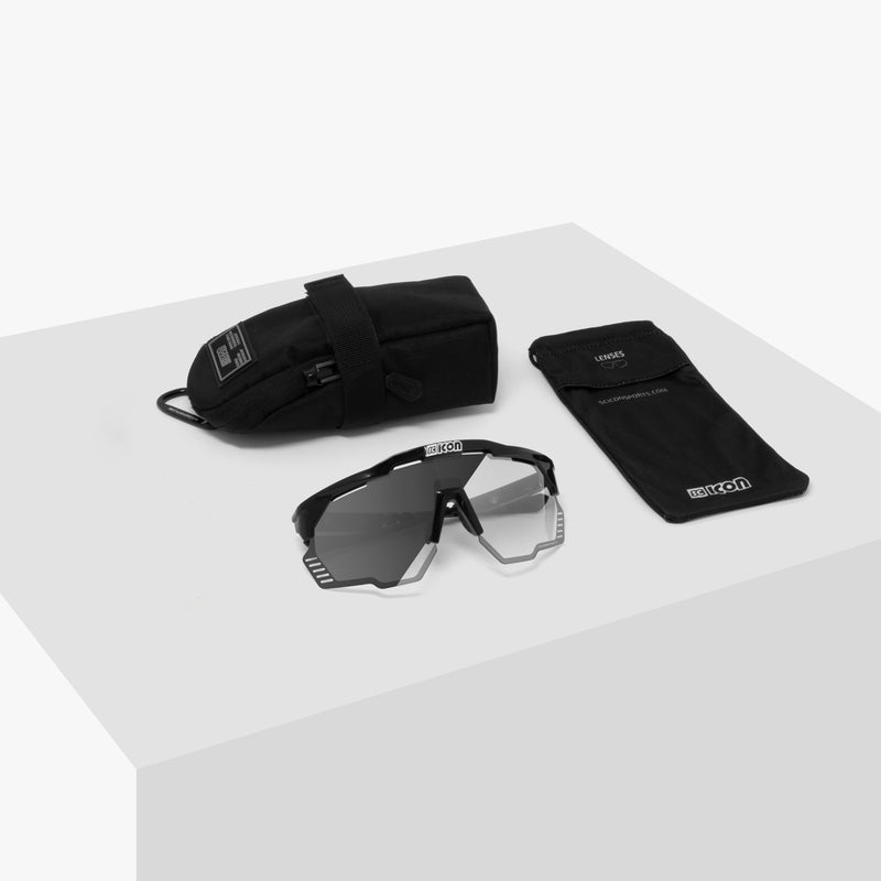 Scicon Aeroshade Kunken Occhiali Ciclismo Nero/Argento Prezzo di fabbrica