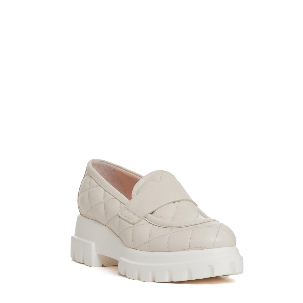 Sorelle Perego mocassino matelasse gesso Offerta