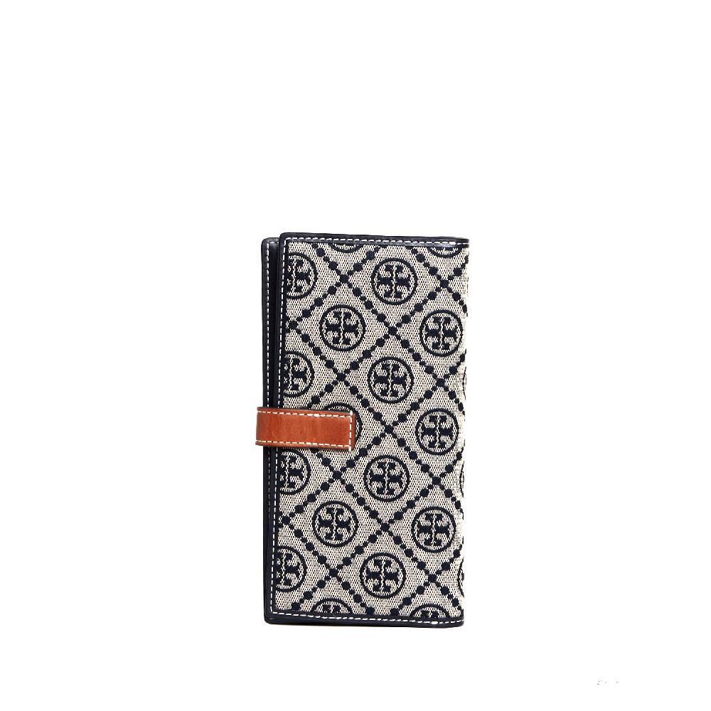 Sorelle Perego zip slim wallet tessuto logo blu Economico