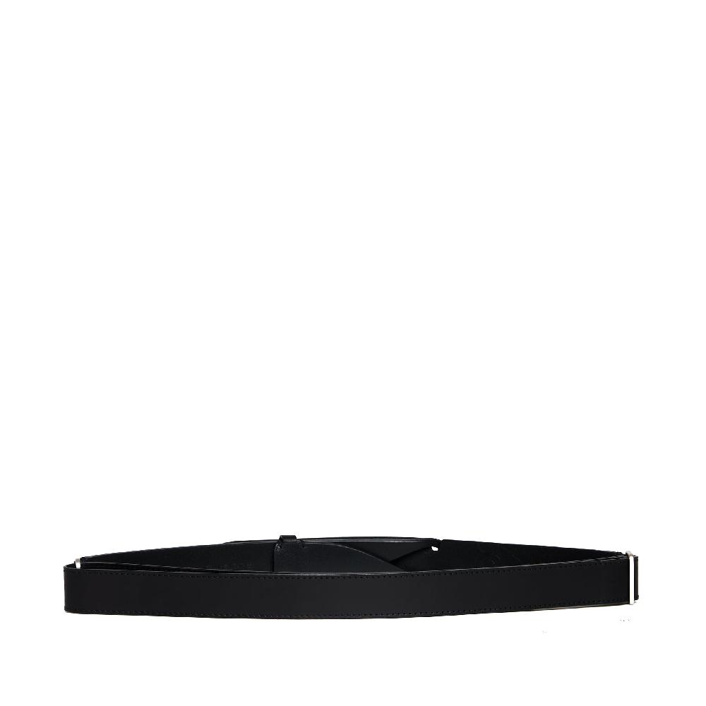 Sorelle Perego cintura nobukle in pelle nera Offerte